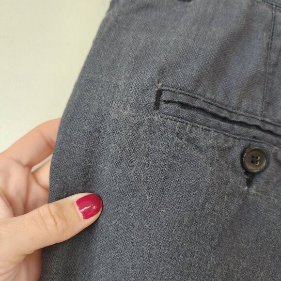 Billy Reid Grey Flat Front Trousers Dress Pants Virgin Wool Silk Cashmere 36 - Picture 11 of 11